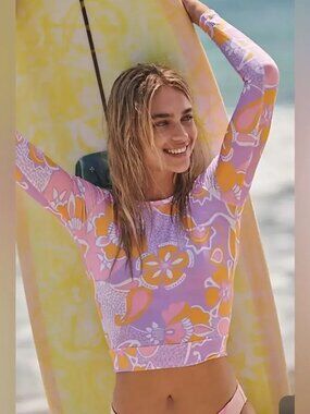 NEW! Seea Palomar Crop Top Rashguard Small - Ada